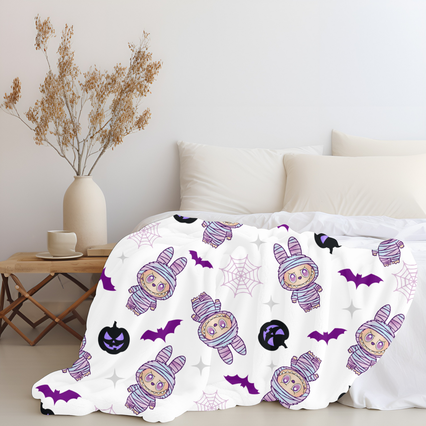 Halloween Labubu Cuddle Cloud Plush Blanket