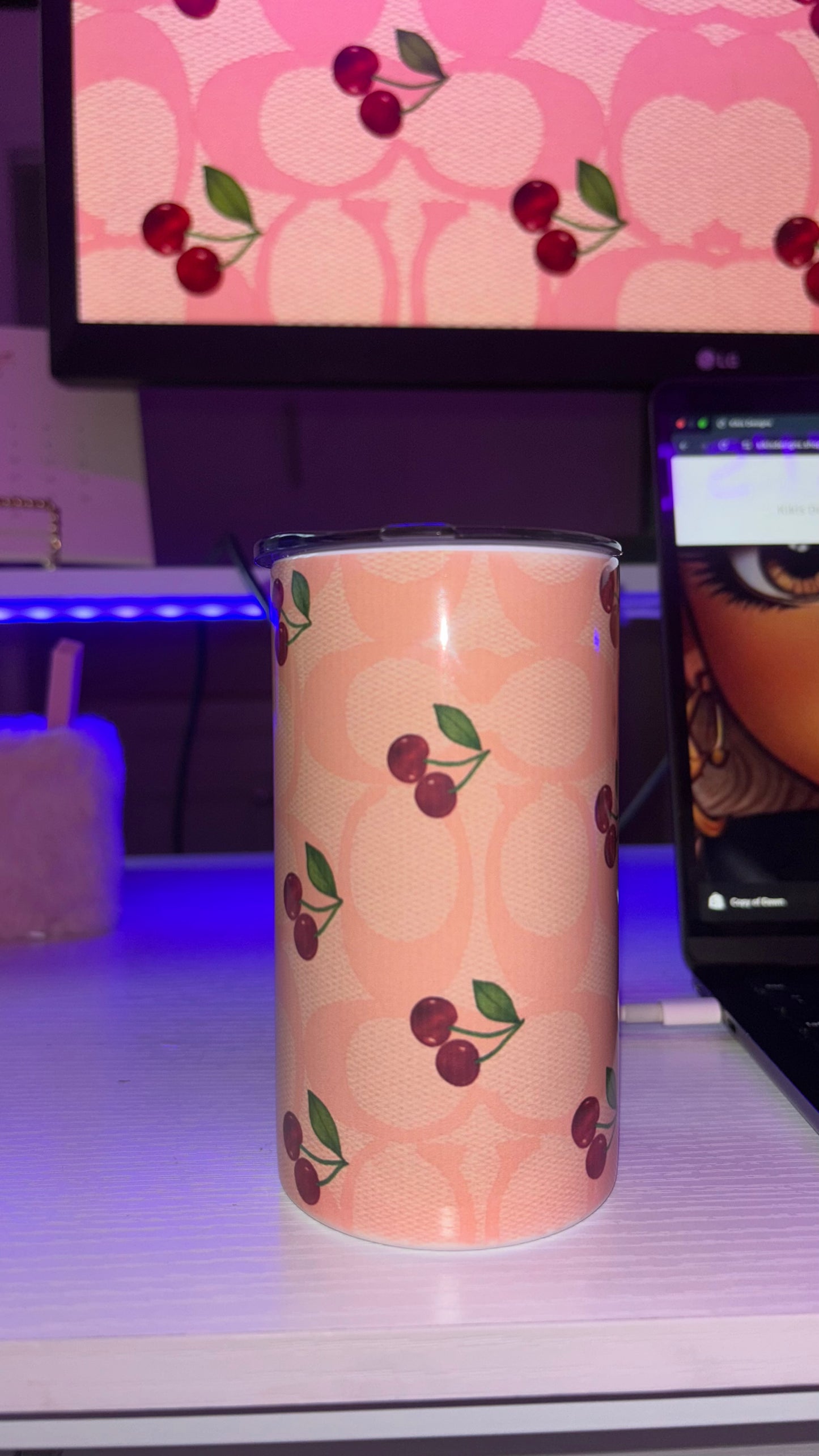 Chanel Cherrys 12 oz Mini Tumbler