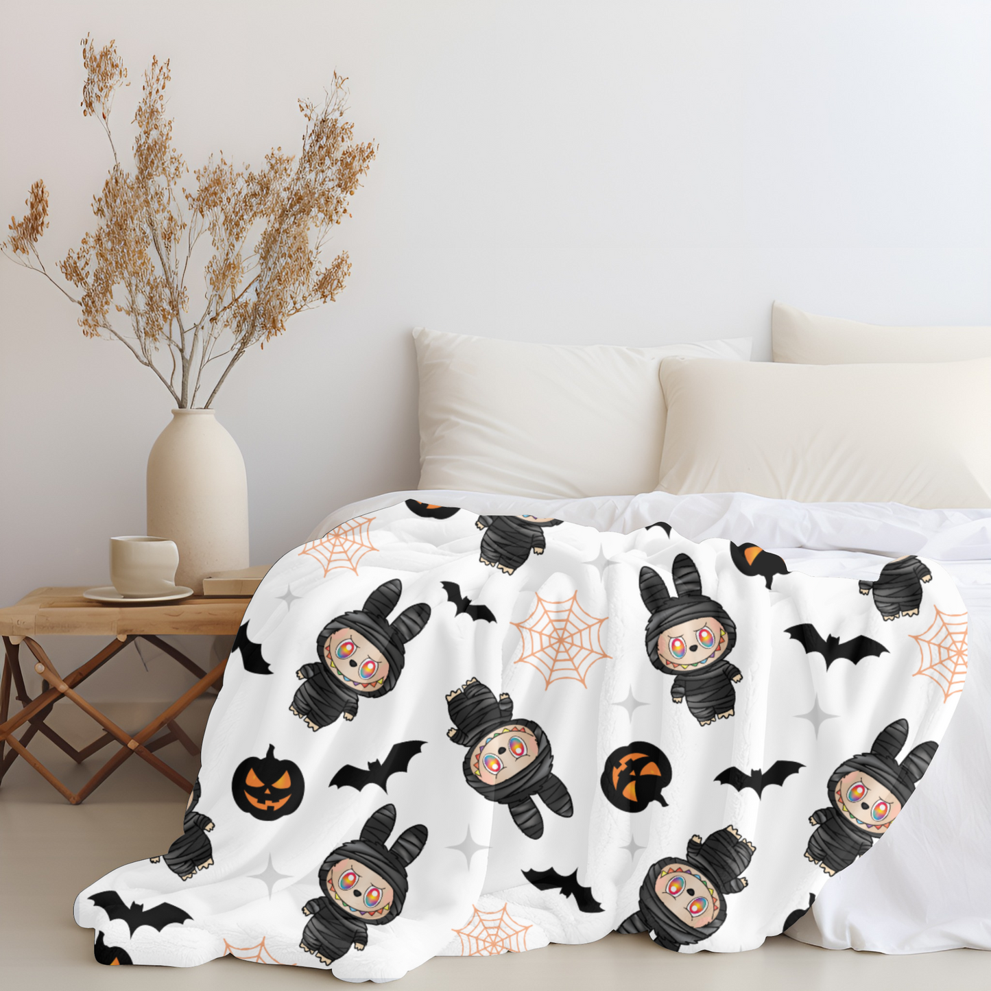 Halloween Labubu Cuddle Cloud Plush Blanket