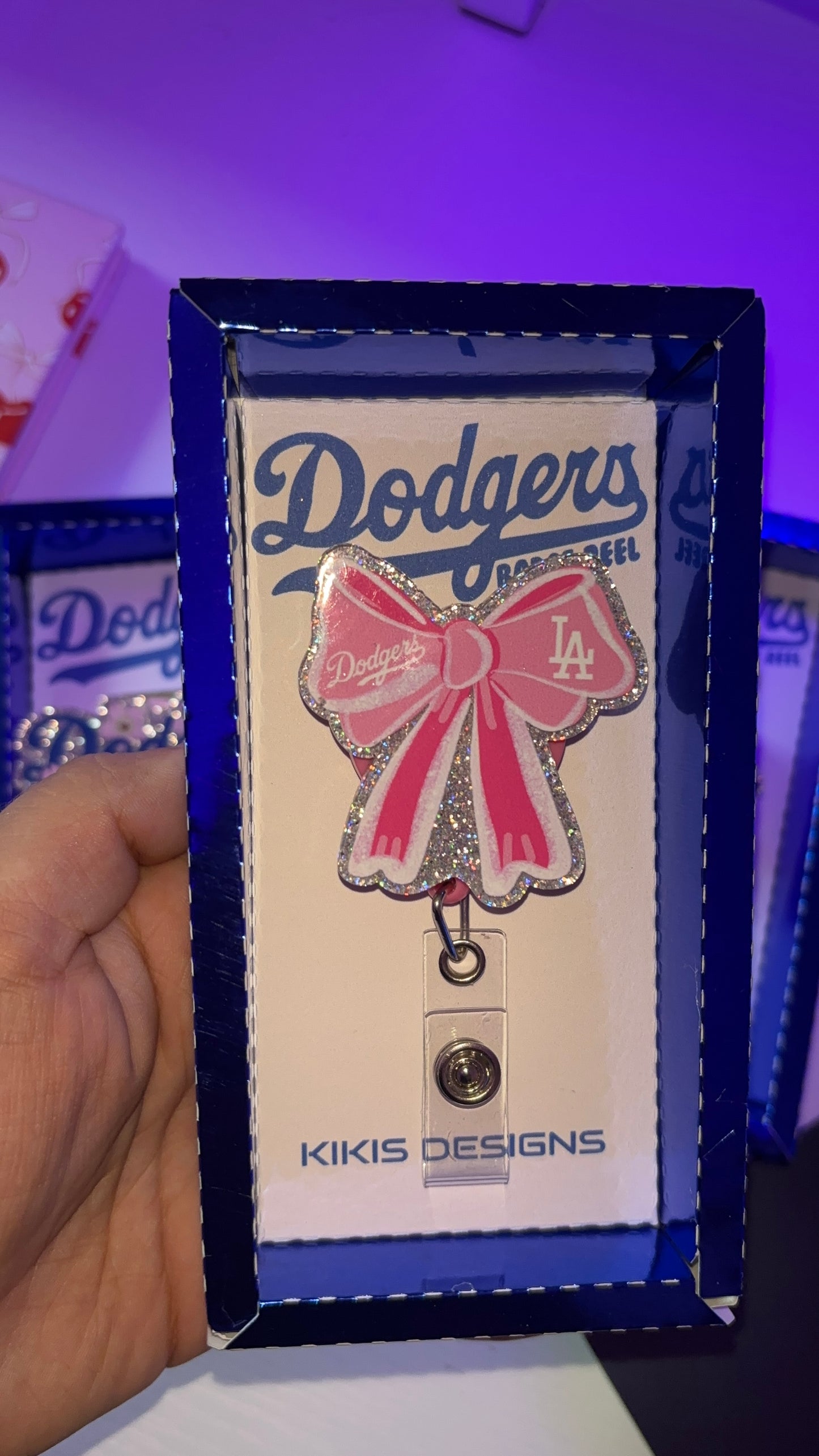 Dodgers Bow Badge Reel