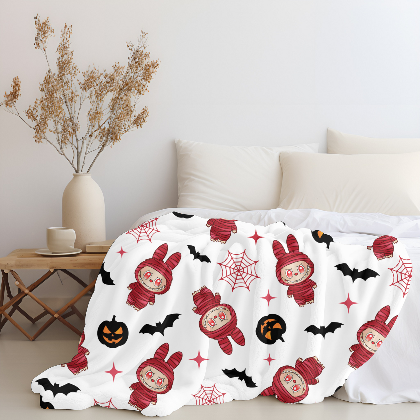 Halloween Labubu Cuddle Cloud Plush Blanket