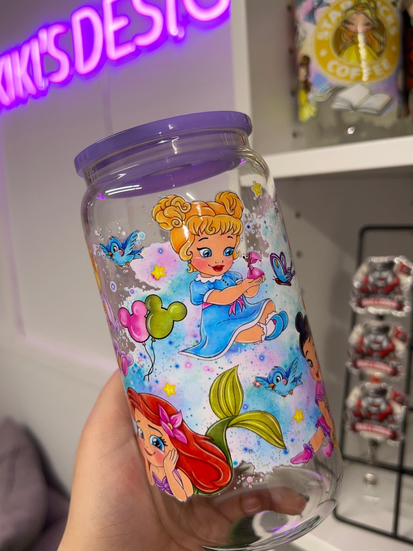 Baby Princesses 16 oz Glass Tumbler