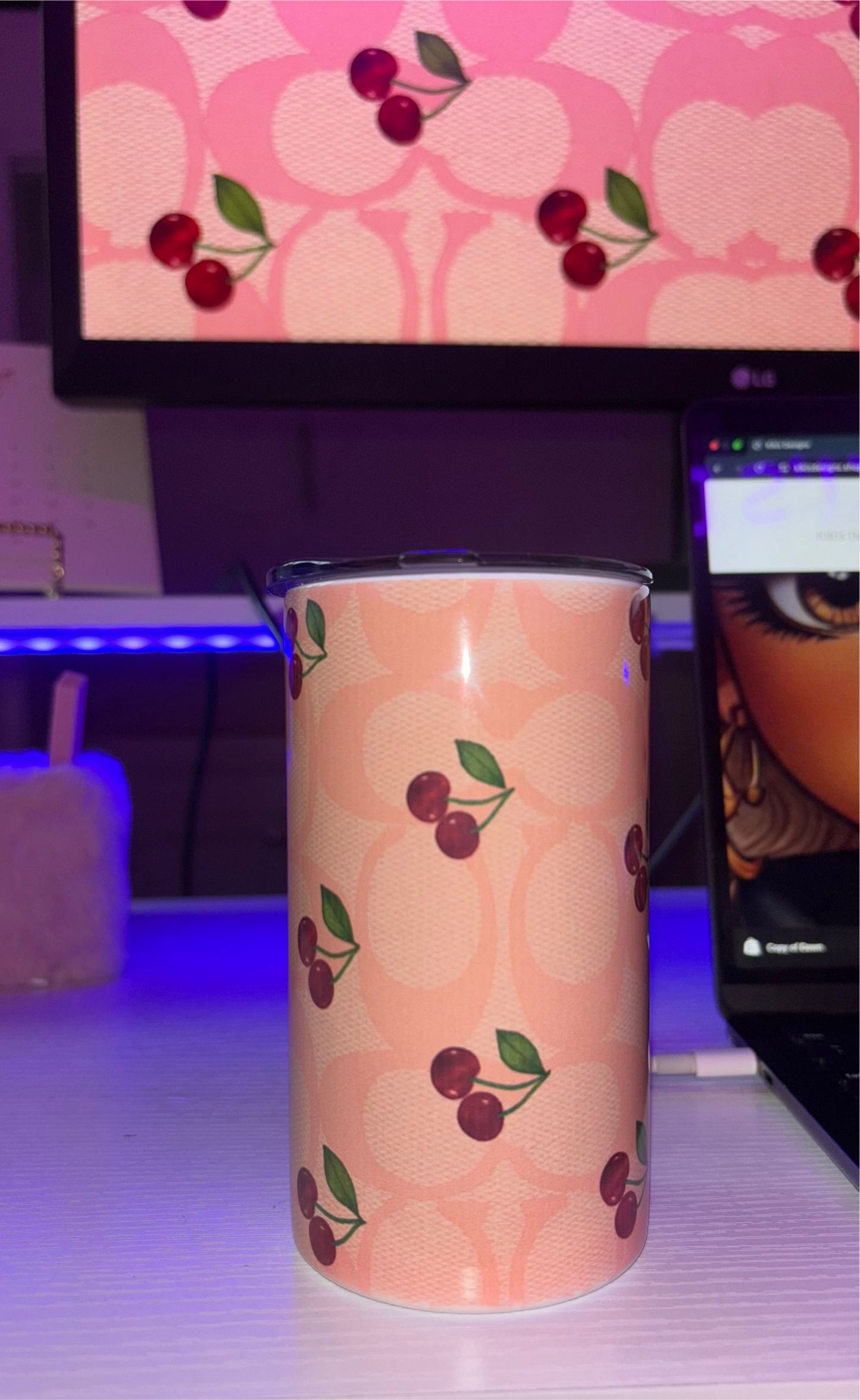 Chanel Cherrys 12 oz Mini Tumbler
