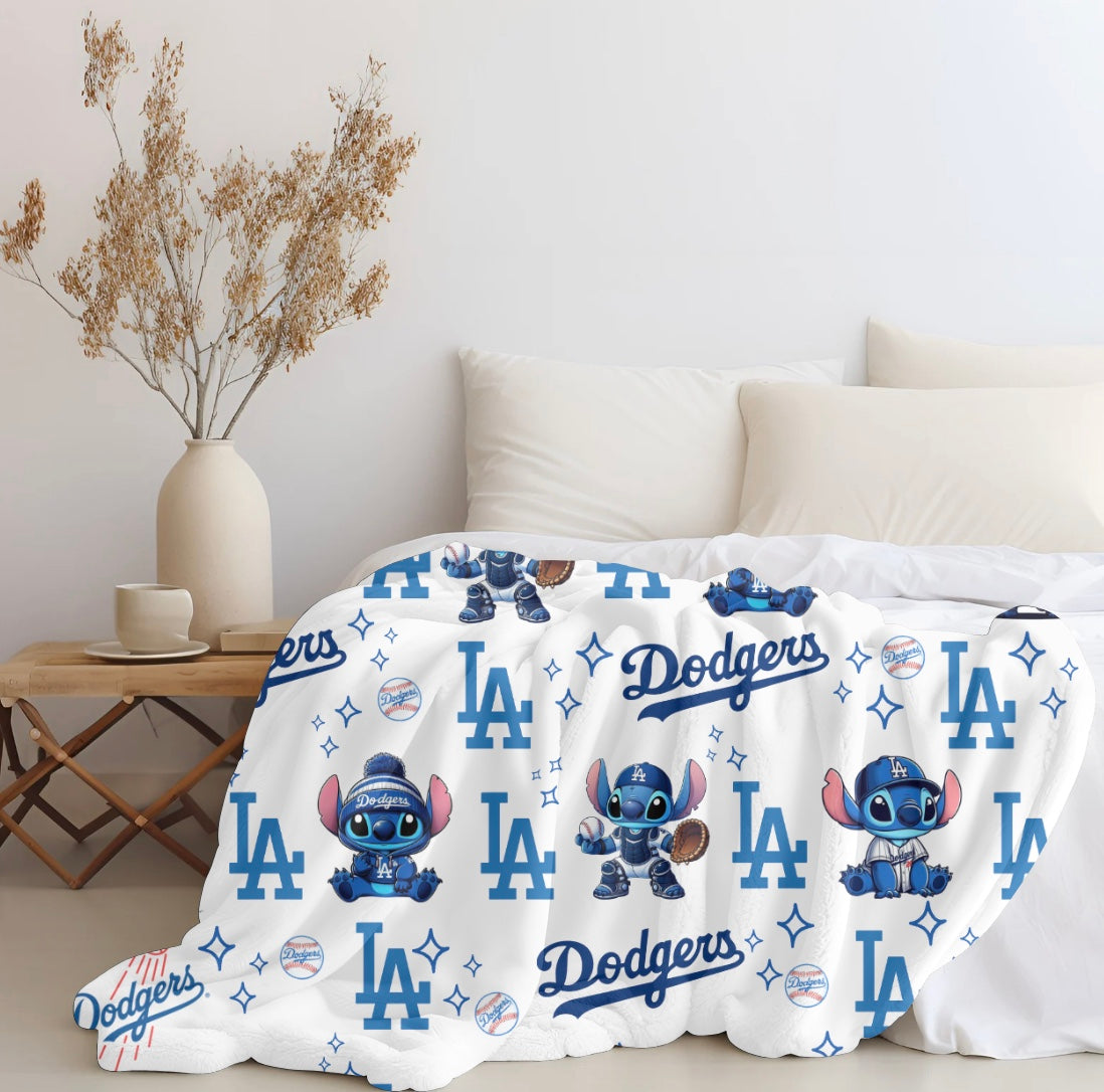 Stitch X Dodgers Plush Blanket