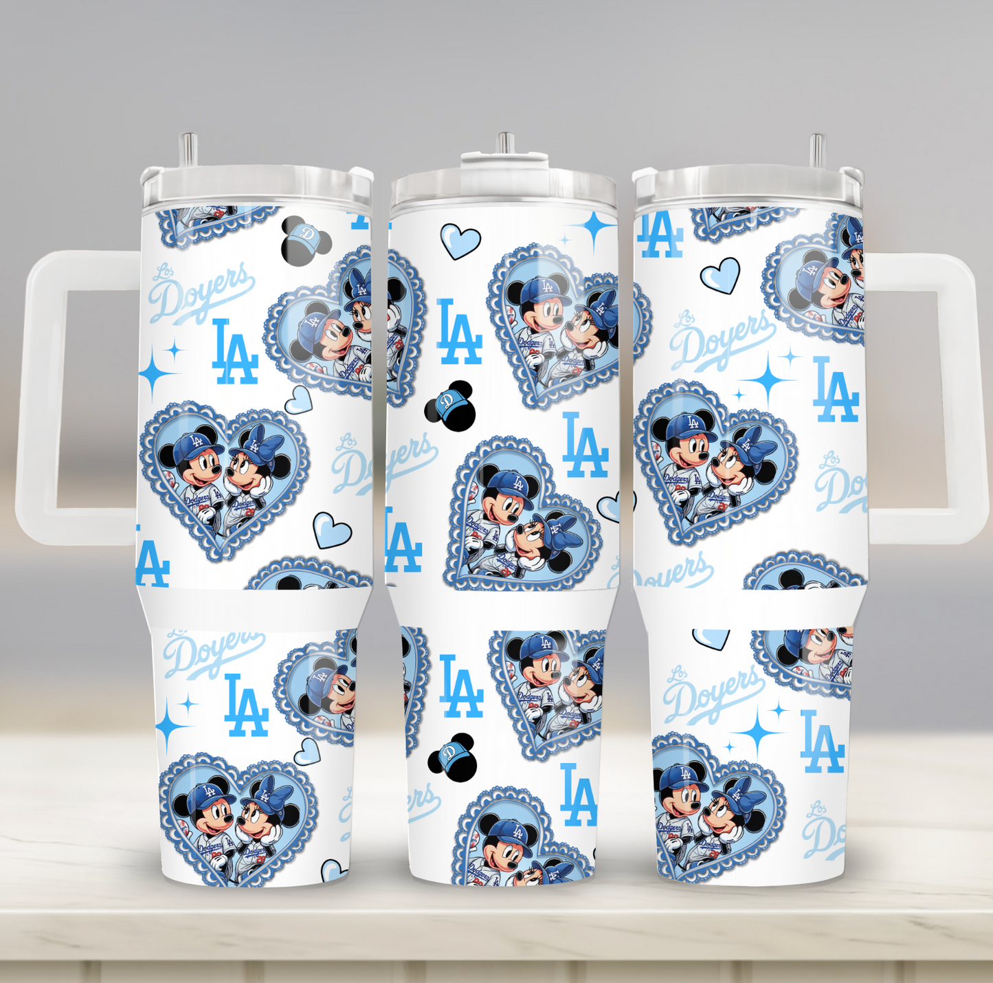 Mickey and Minnie Mouse x Dodgers Tumbler