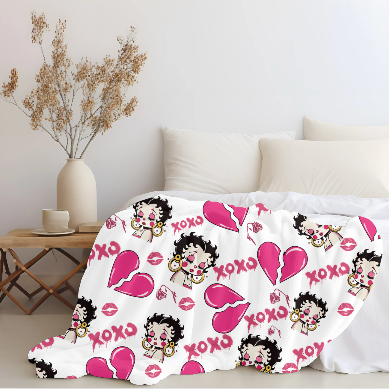 Sad Girl Plush Throw Blanket