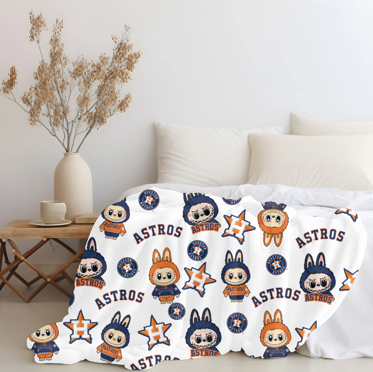 Labubu x Astros Plush Blanket