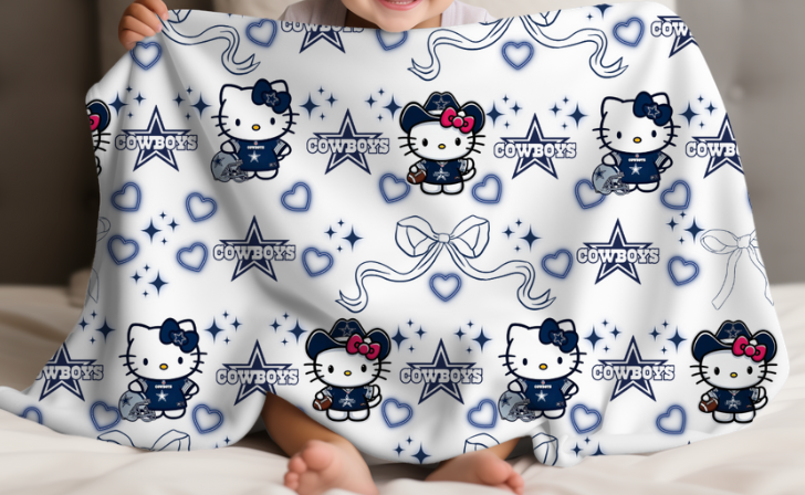 Hello Kitty X Cowboys Plush Blanket