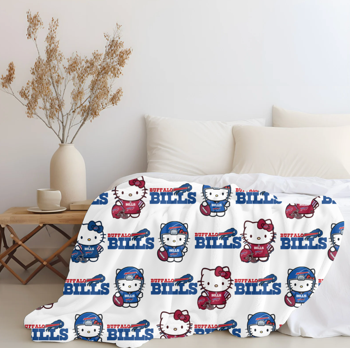 Hello Kitty X Buffalo Bulls Plush Blanket