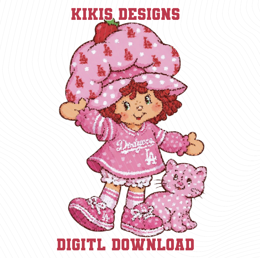 LA x Strawberry Shortcake PNG | Instant Download