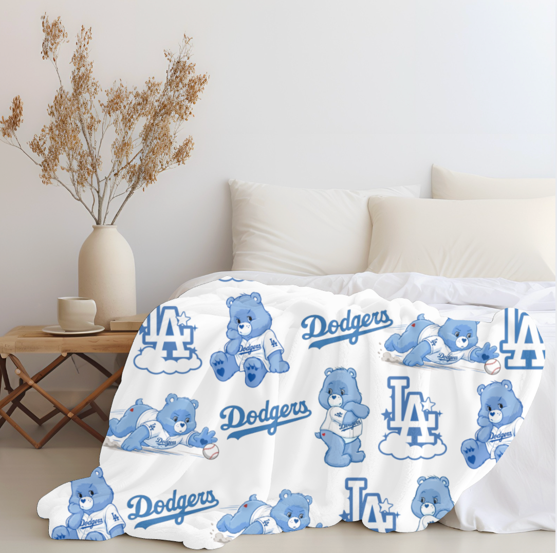 Care Bear x Dodger Plush Throw Blanket