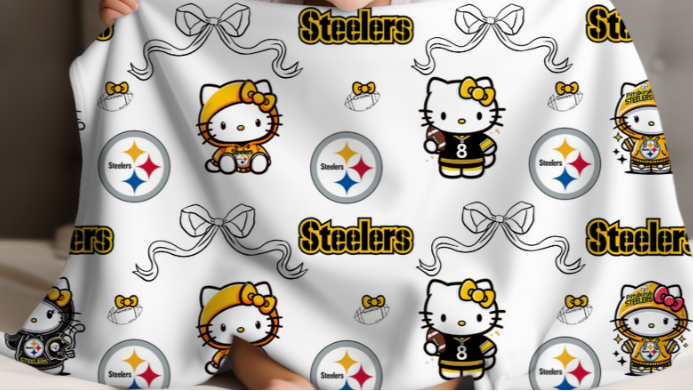 Hello Kitty X Steelers Plush Blanket