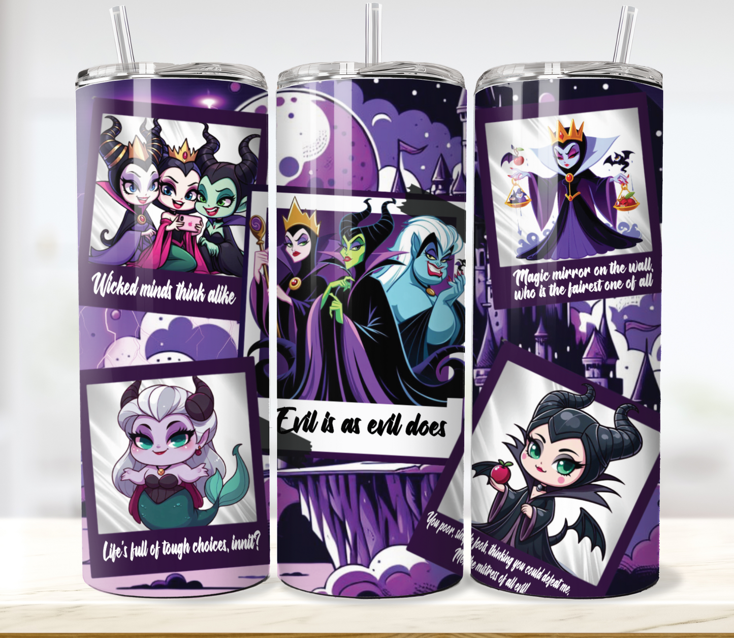 20 oz Tumbler Wrap: Evil Queens | Digital Download