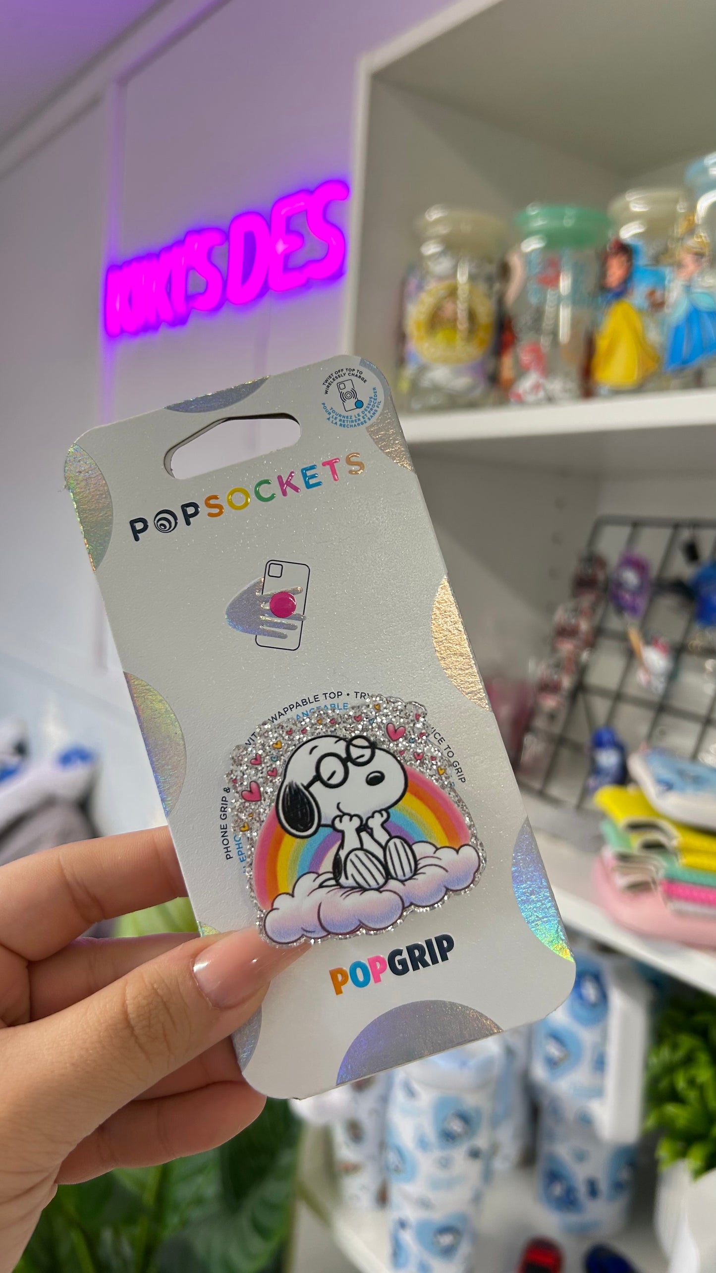 Rainbow Snoopy Popsocket