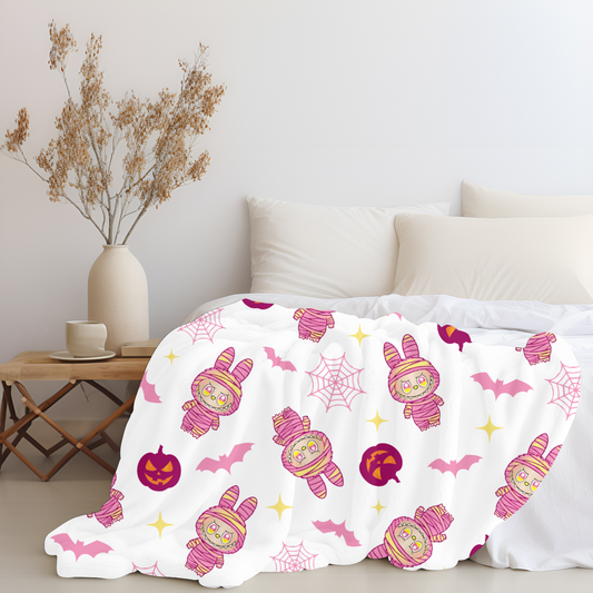 Halloween Labubu Cuddle Cloud Plush Blanket