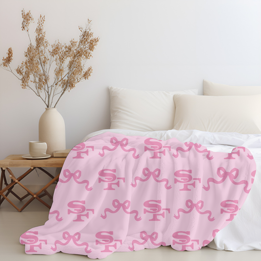 Girly 49ers Plush Blanket