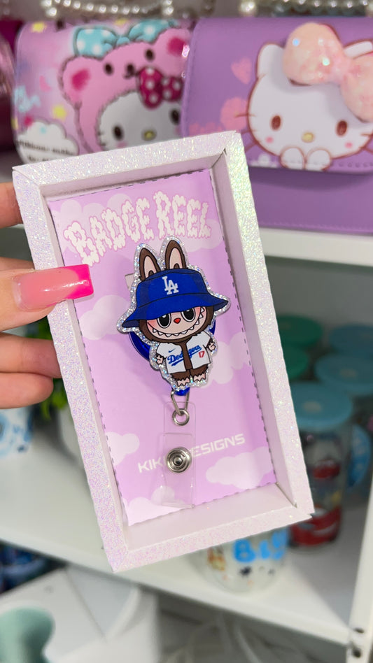 Dodgers x Labubu Badge Reel