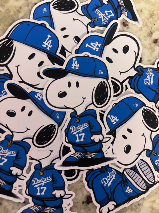 Snoopy x Dodgers Stickers