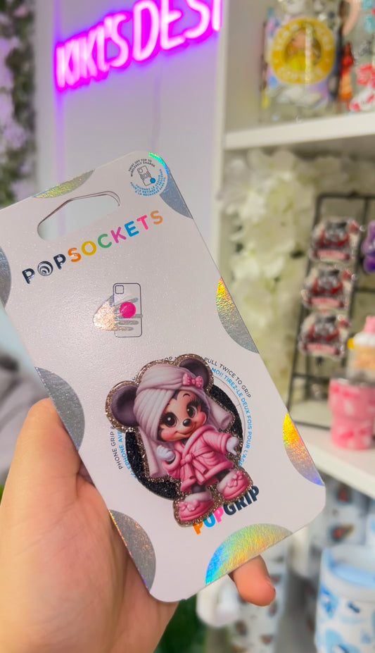 Pink Plush Minnie Popsocket