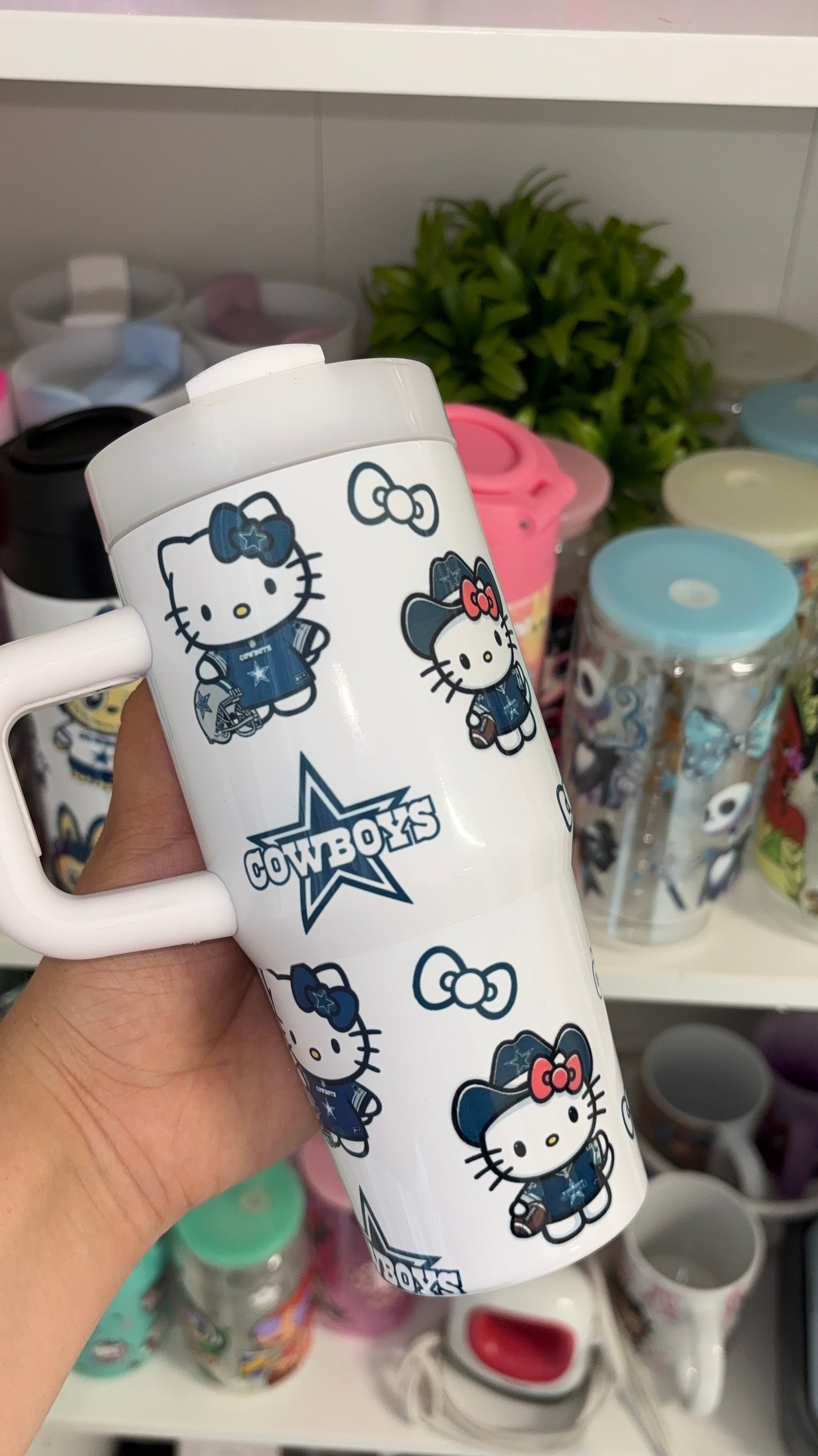 Cowboys X Hello Kitty 14 oz Mini Tumbler