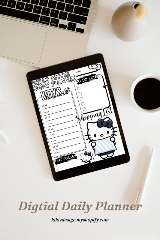 Hello Kitty Daily Planner: Classic Charm | Digital Planner | Dreamy Days Collection
