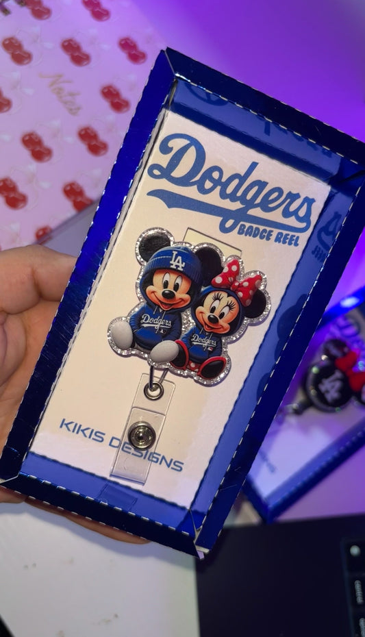 Dodgers x Mickey and Minnie Badge Reel