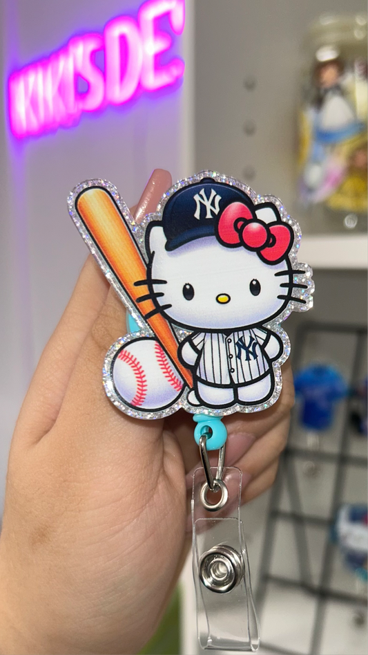 Hello Kitty Yankees Badge Reel