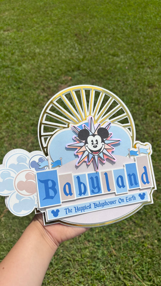 Disney Babyland Babyshower Topper | Blue