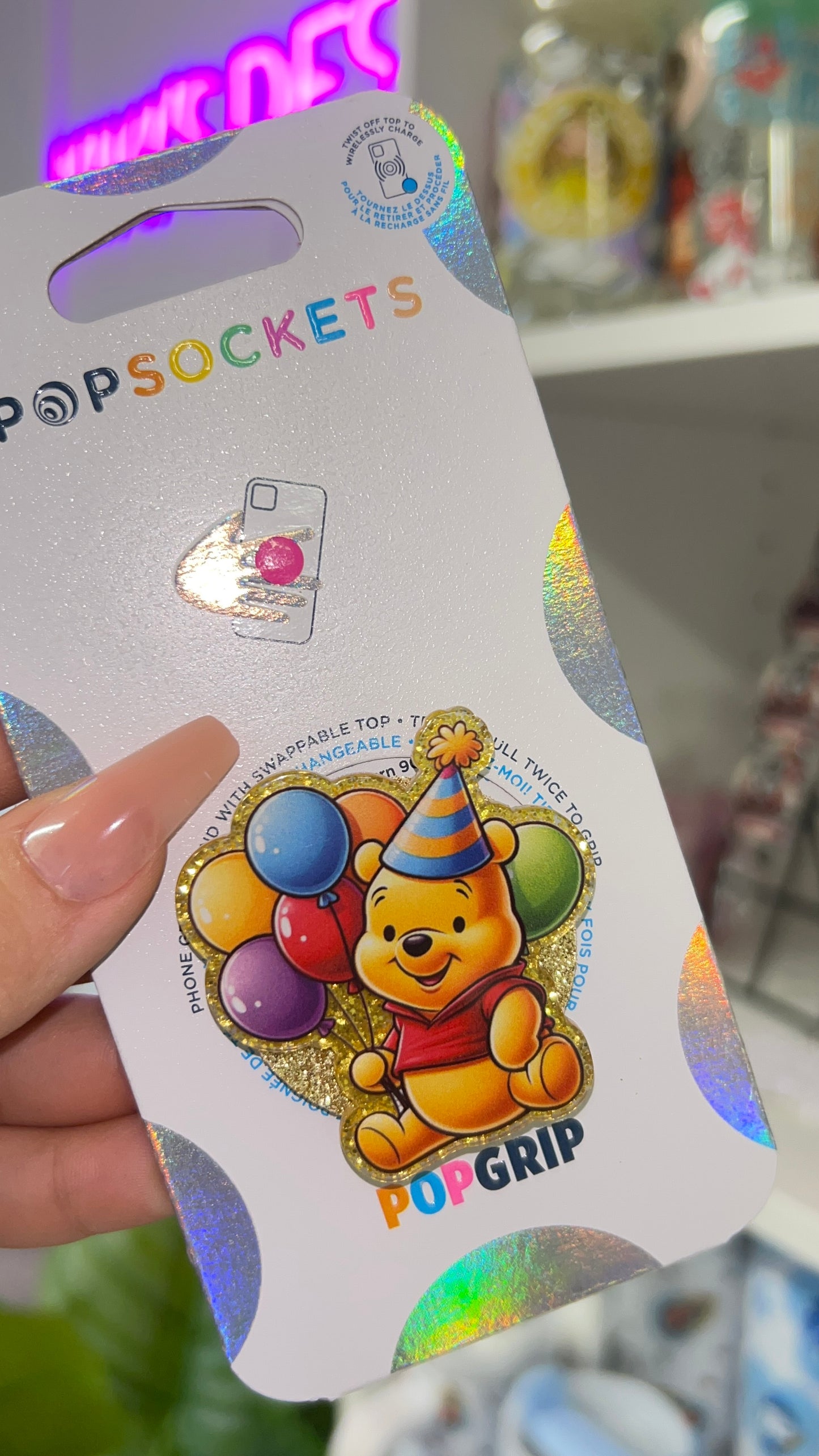 Birthday Pooh Bear Popsocket