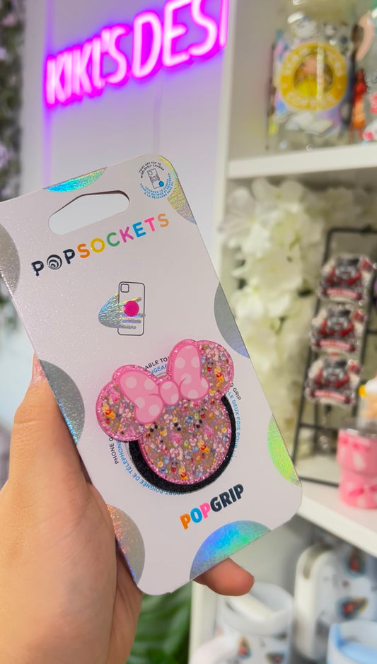 Pink Confetti Minnie Popsocket