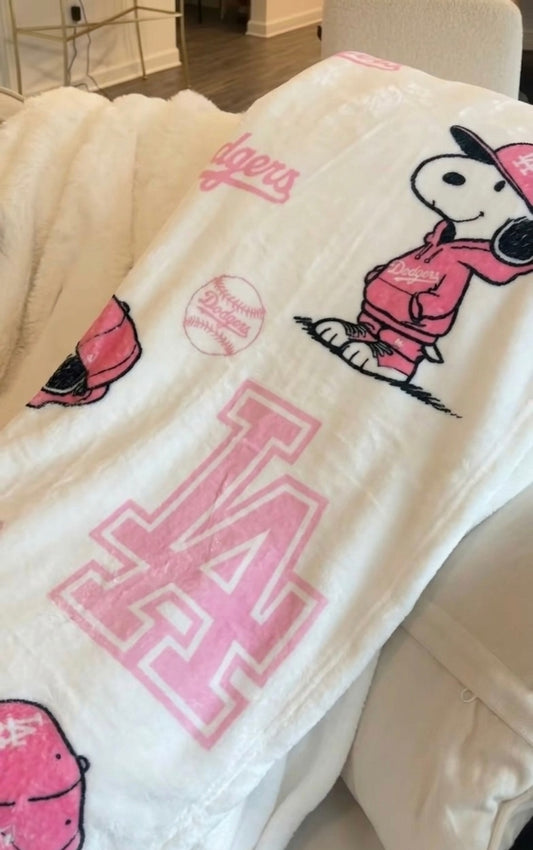 Los Angeles x Snoop Plush Blanket Pink