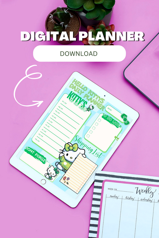 Hello Kitty Daily Planner: Garden Dreams | Digital Planner | Dreamy Days Collection