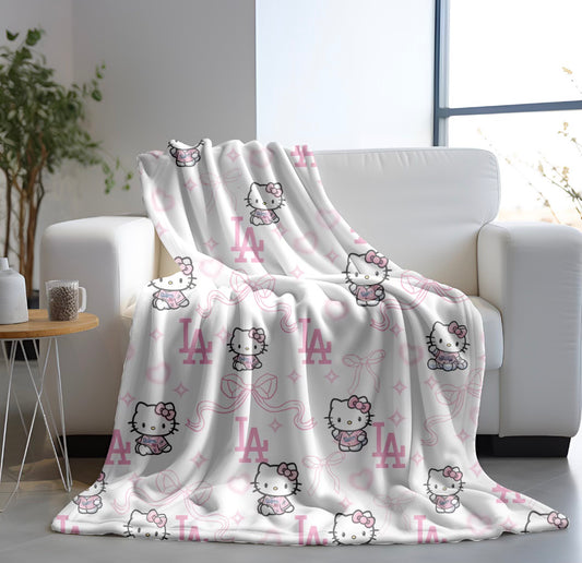 Hello Kitty x Dodgers Plush Blanket