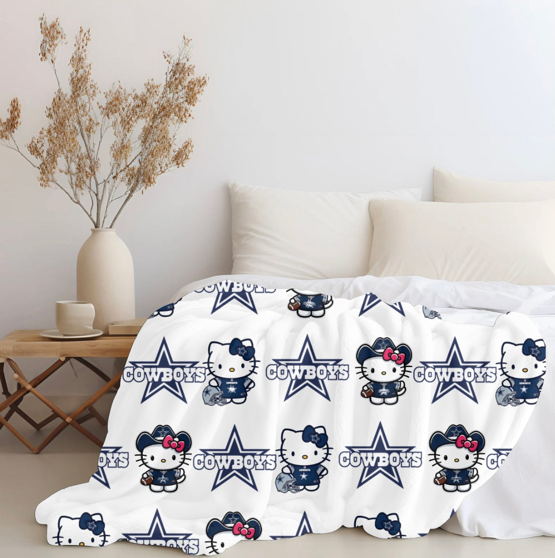 Hello Kitty X Cowboys Plush Blanket