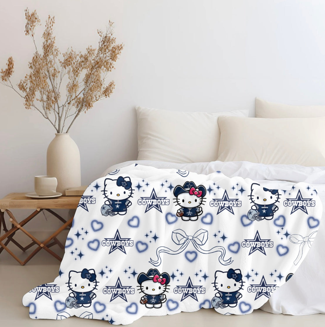 Hello Kitty X Cowboys Plush Blanket