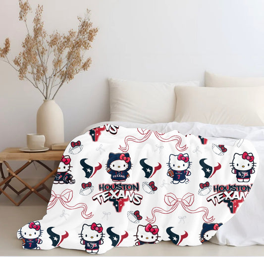 Hello Kitty X Houston Texans Plush Blanket