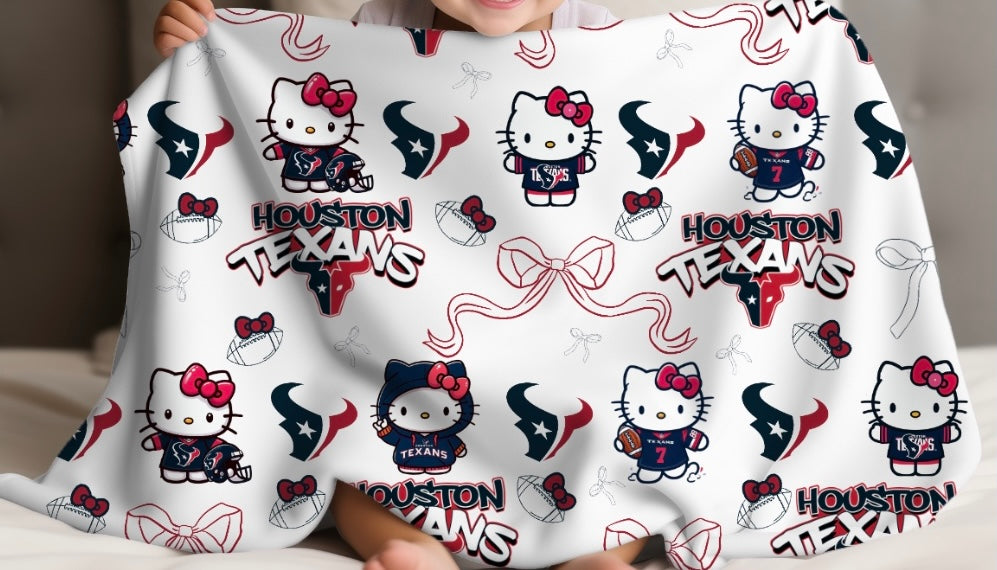 Hello Kitty X Houston Texans Plush Blanket