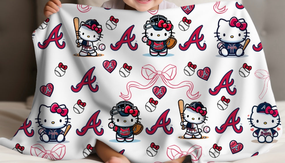 Hello Kitty X Braves Plush Blanket