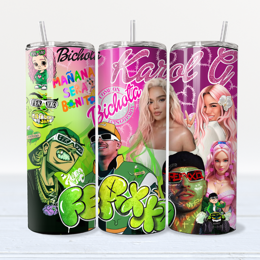 Karol G x Ferxxo Tumbler Wrap | 20 oz Tumbler Wrap | Digital Download