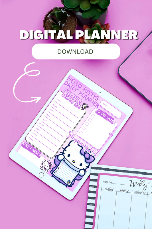 Hello Kitty Daily Planner: Lavander Bliss | Digital Planner | Dreamy Days Collection