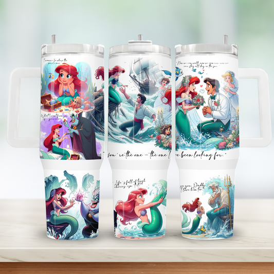 40 oz Tumbler Wrap: Ariel & Erics Journey | Digital Download