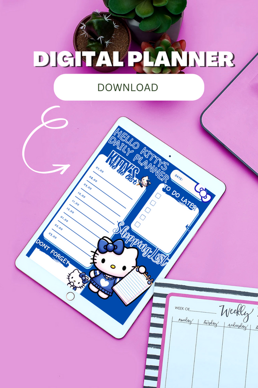 Hello Kitty Daily Planner: Midnight Star | Digital Planner | Dreamy Days Collection