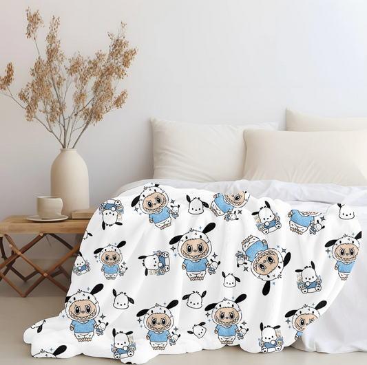 Labubu x Pochacco Plush Blanket