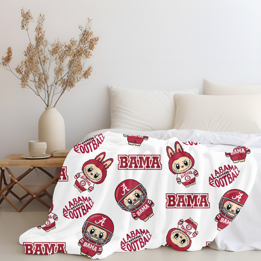 Labubu x Bama Plush Throw Blanket