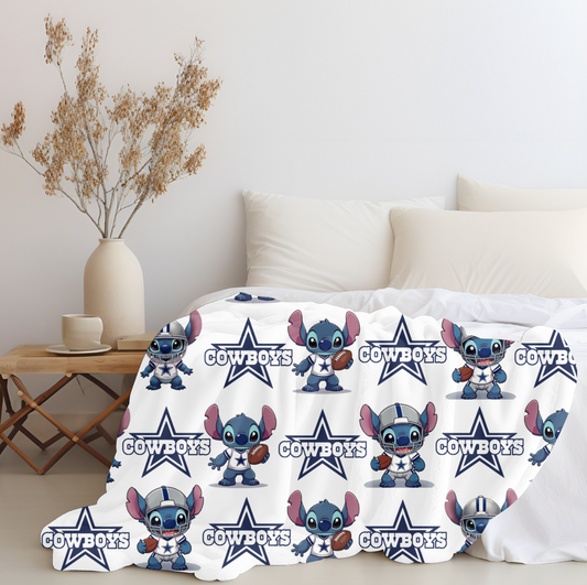 Stitch x Cowboys Plush Throw Blanket
