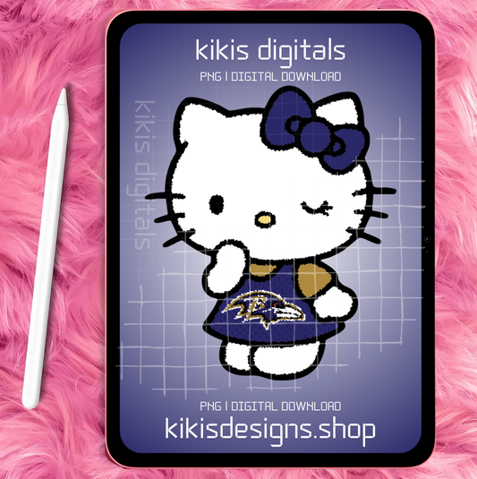 Hello Kitty x Baltimore Ravens| PNG | Digital Download