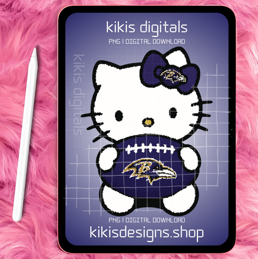 Hello Kitty x Baltimore Ravens| PNG | Digital Download