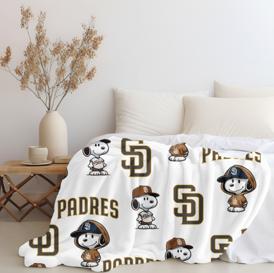 Snoopy x Padres Plush Throw Blanket