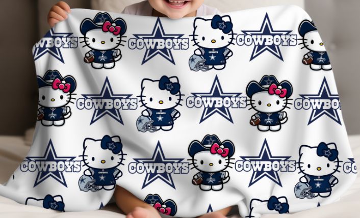 Hello Kitty X Cowboys Plush Blanket