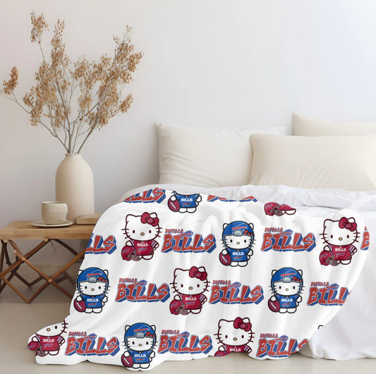 Hello Kitty X Buffalo Bulls Plush Blanket